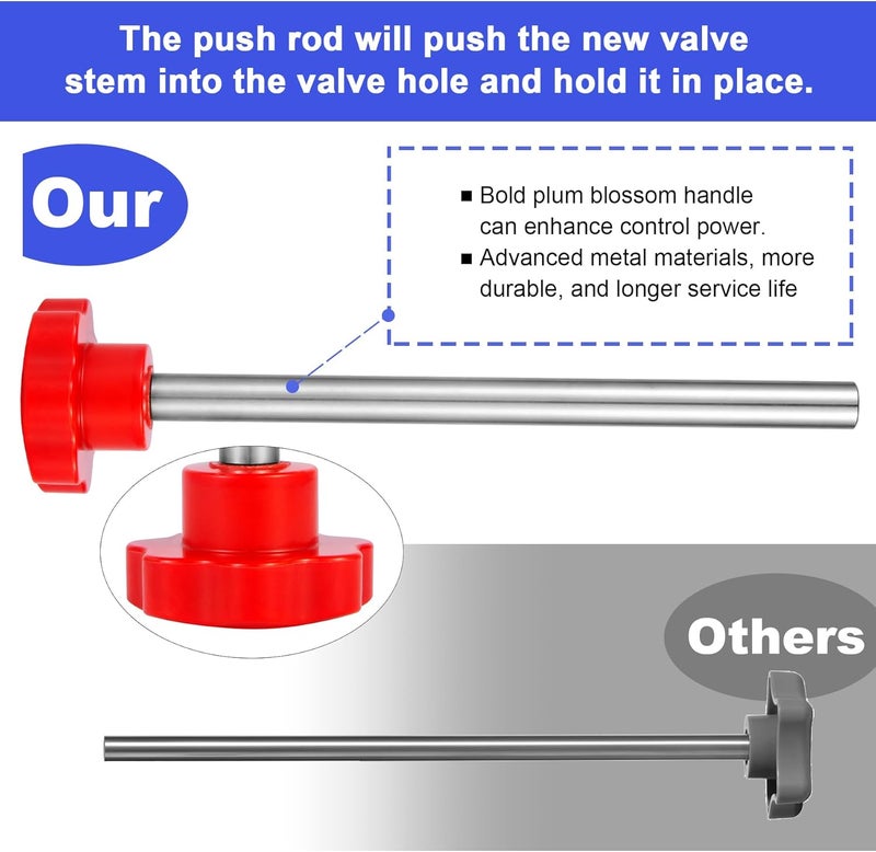 Richcat Quick Change Tire Valve Tool Kit,Tire Valve Stem Core Quickly Replacement Tool Kit,Perfect Tool for Replacing Leaky Valves in Cars,ATVs,Trucks,Motorcycles, etc.with 5 TR413 Valve,4-Way Valve Tool - Image 4
